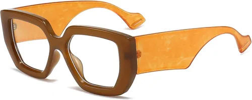 Miniatura 30 de AIEYEZO Gafas de luz azul con marco grueso para hombres y mujeres, gafas cuadradas de moda para computadora, antifatiga ocular y previenen el dolor