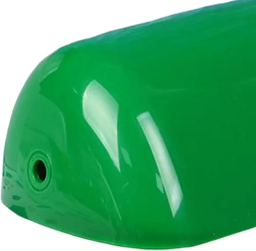 Miniatura 3 de Pantalla clásica de banquero para lámparas de mesa, reemplazo de pantalla de herradura de plástico verde, decoración de arte, decoración