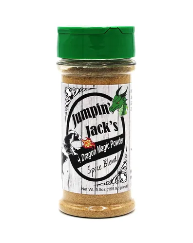 Jumpin' Jack's Dragon Magic Powder - Mezcla de especias de jalapeño y ajo gourmet totalmente natural, condimento del suroeste y condimento para