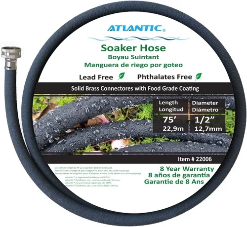 Miniatura 13 de Atlantic Short Soaker Hose 2ft x1/2" Garden Soaker Hose, Water Seeper Hoses for Foundation Watering, Garden Beds, Garden, Lawn and Plants.