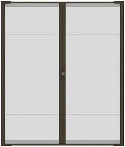 Genius Cool - Puerta mosquitera retráctil para puertas francesas (doble), corta de 78 pulgadas de altura, color negro, fácil de instalar, puertas