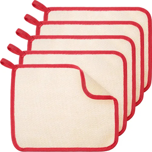 Miniatura 13 de Tatuo 5 paños exfoliantes para el rostro y el cuerpo, tejido de toalla para el baño, exfoliante, masaje, paño de baño para mujeres y hombres, 10.63