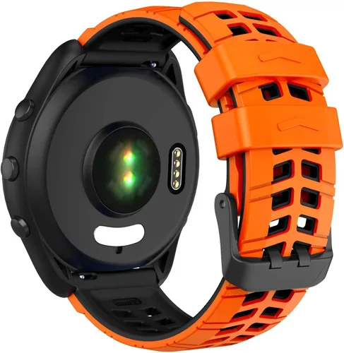 Miniatura 8 de ISABAKE Compatible con Garmin Vivoactive 4/Venu 2/Forerunner 255 265 Bandas, correa de silicona deportiva para Samsung Galaxy Watch 3 1.772 Rojo