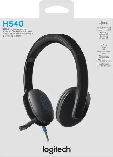 Miniatura 6 de Logitech H540 - Auriculares USB de alto rendimiento para Windows y Mac, certificados para Skype
