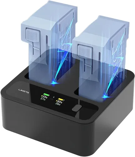 Miniatura 10 de LIMETA Hub de carga de batería inteligente Air 3s, carga rápida USB-C de 200 W para baterías de vuelo inteligente DJI Air 3 Series Plus Paralelo