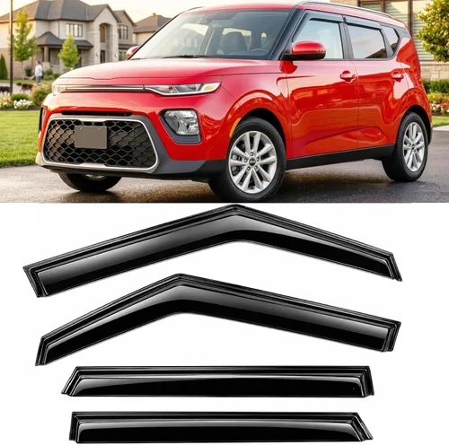 Miniatura 25 de Protectores de lluvia adhesivos 2017-2022 para Honda CR-V Viseras deflectoras de ventana lateral LX EX EX-L Touring 3D onduladas estilo JDM CRV