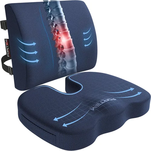 Miniatura 23 de FORTEM Cojín para Silla de Oficina, Cojín para Silla de Oficina, Almohada de Apoyo Lumbar para Silla de Oficina, Espuma Viscoelástica para Aliviar