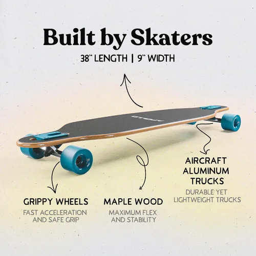 Miniatura 2 de APOLLO Longboard Skateboards - Tablas largas de alta calidad para adultos, adolescentes y niños. Monopatín largo Cruiser. Longboards de bambú