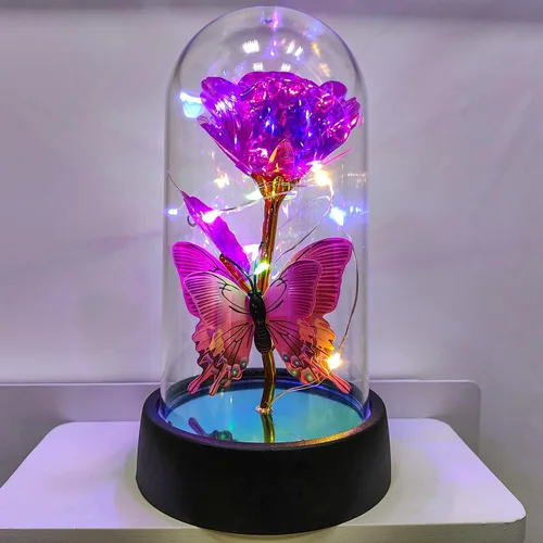 Miniatura 11 de Forever Rose para Mujeres Mamá Esposa, Ideas de Regalos del Día de las Madres Forever Rose, Rosa Galaxia Flor que se Ilumina en Cúpula de Vidrio