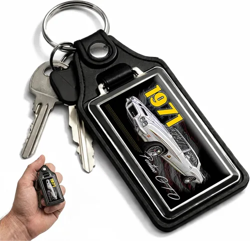 Brotherhood 1965-1974 Compatible con Pontiac GTO Llavero para Hombre Llavero de Auto Resistente para Hombre y Mujer (1971)
