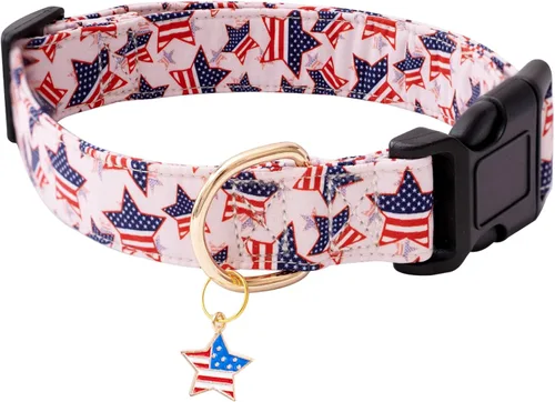 Miniatura 10 de Faygarsle Collar de Algodón para Perro Lindos Collares para Perros Pequeños Medianos Grandes Opciones de Colores Florales Púrpura Amarillo Collares