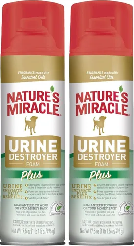 Miniatura 10 de Nature's Miracle Destructor de orina Plus para perros, fórmula enzimática para manchas severas de orina de perros, 1 galón