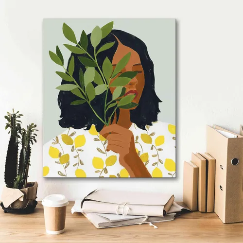 Miniatura 5 de Epic Graffiti 'Botany Portrait I' de Victoria Barnes, arte de pared en lienzo Giclée, 20 x 24 pulgadas