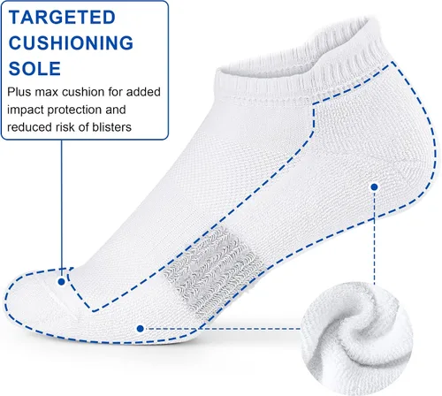 Miniatura 3 de Amutost Calcetines tobilleros para mujer, atléticos para correr, cómodos, acolchados, 356 pares