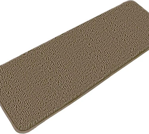 Miniatura 108 de Yeaban Alfombra de pasillo de baño de 24 x 72 pulgadas, antideslizante, alfombra de baño larga de felpilla gruesa, absorbente y lavable, alfombra