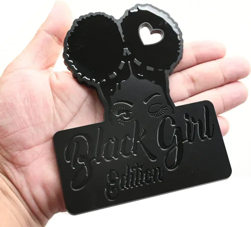 Calcomanías personalizadas para emblema de insignia de automóvil de edición Black Girl – Vehículos compatibles, puertas, carrocería, guardabarros,