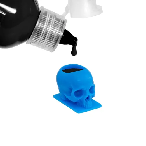 Miniatura 10 de Saferly Tapas de tinta de tatuaje de calavera para tatuaje, soporte de pigmento desechable con base, suministros de tatuaje de maquillaje permanente