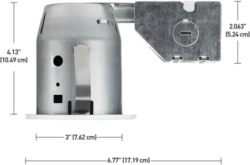 Miniatura 3 de Globe Electric 90718 - Kit de iluminación empotrable de 3 pulgadas con clasificación LED IC giratoria, paquete de 4, acabado blanco, clips fáciles