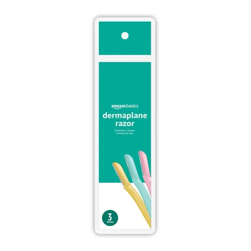 Miniatura 4 de Amazon Basics - Herramienta multiusos de limpieza de cejas y afeitadora facial para mujer, incluye cubierta de cuchilla, multicolor, 3