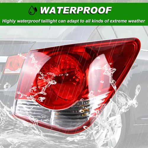 Miniatura 5 de Lochnchn Luz trasera compatible con Chevrolet Cruze 2011-2015 Conjunto de lámpara de luces traseras derecha luz de freno del lado del pasajero