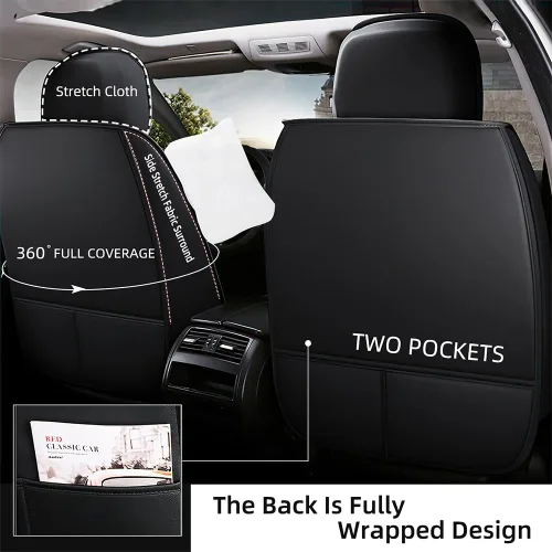 Miniatura 5 de URINOVET Funda de asiento de automóvil para Chevrolet Cruze 2011-2019, funda de asiento delantero y trasero de 5 plazas, fundas de asiento de cuero