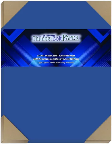 Miniatura 4 de 25 hojas de papel de portada/tarjeta de color azul real brillante 65#, hojas de 11 x 17 pulgadas, tamaño tabloide o libro mayor - cartulina ligera