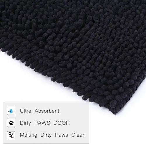 Miniatura 6 de Tapetes de baño de felpilla peludos de 26 x 36 pulgadas, lavables a máquina, ultra suaves, absorbentes de agua