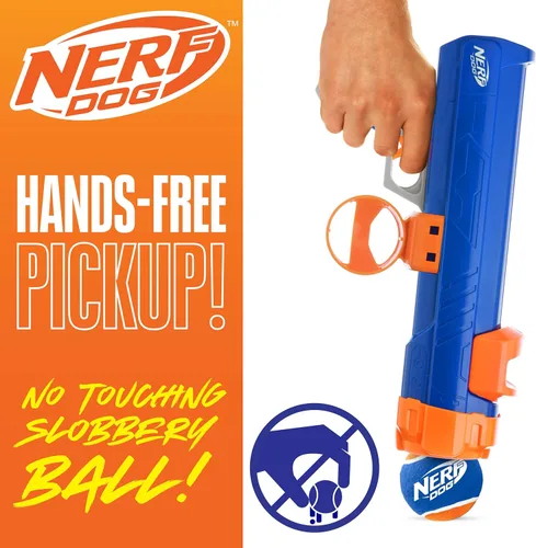 Miniatura 5 de Nerf - Juguete de pelota de tenis para perro, ideal para pescar, recarga manos libres, lanza hasta 50 pies, pelotas incluidas, varios tamaños