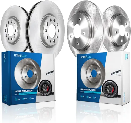 Miniatura 65 de Detroit Axle - Rotores de freno para Jeep Compass 2015-2022 Renegade 2016-2022 Fiat 500X 2016-2022, 2018, 2019, 2020, 2021. Reemplazo de rotores