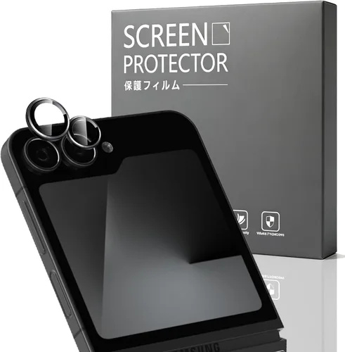 Miniatura 24 de Paquete de 1 marco de lente de cámara para Samsung Galaxy Z Flip 4/Z Flip 5, protector de pantalla de vidrio 9H, antiarañazos, vidrio templado