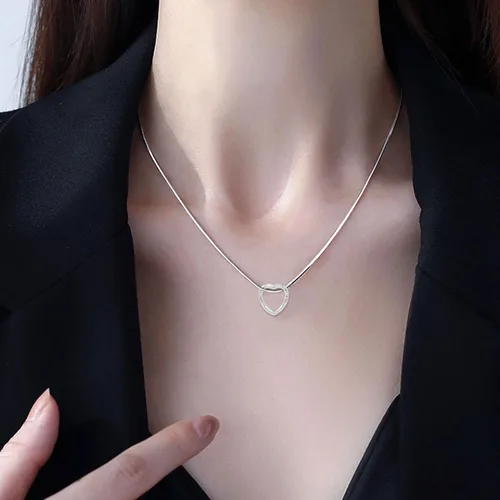 Miniatura 5 de Honbay 100 cuentas de corazón hueco de aleación, cuentas sueltas de metal en forma de corazón, marco de cuentas para aretes, pulseras, collares