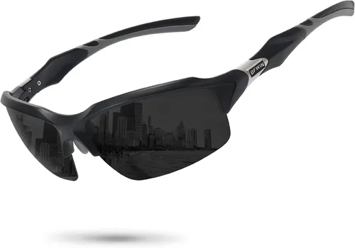 Miniatura 9 de Gafas de sol deportivas polarizadas para hombres y mujeres, envolventes alrededor de medio marco, ciclismo, pesca, ciclismo, correr, gafas de sol