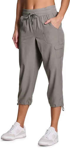 Miniatura 44 de RBX - Pantalón capri deportivo con cordón,ligero, con bolsillos y estilo cargo, para mujer