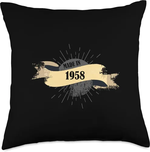 Miniatura 4 de Made in 1958 Birthday Gift 65 years Retro 65th birthday Throw Pillow