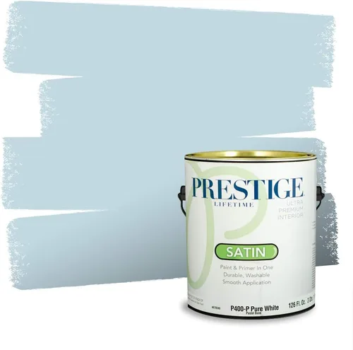 Miniatura 1251 de Pintura Exterior + imprimación PRESTIGE, todo-en-uno, 1 galón, acabado mate, color comparable al Valspar* Royal Gray* VS151-Gris real