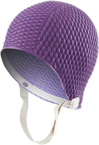 Miniatura 18 de Sporti Gorro de Natación de Burbujas, Gorro de Baño de Protección para Mujeres, Agarre Interior Antideslizante, Hecho de Látex/Goma y Mantiene