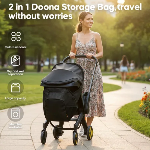 Miniatura 2 de mamatepe - Bolsa de almacenamiento a presión compatible con asiento de automóvil infantil Doona, bolsa organizadora, mochila portátil para viaje