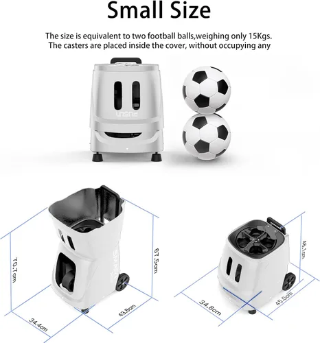 Miniatura 6 de PT-SMARTPro - Máquina de pelotas de tenis, servidor profesional de bolas automático con aplicación para control de Apple Watch, 20 puntos de Blanco