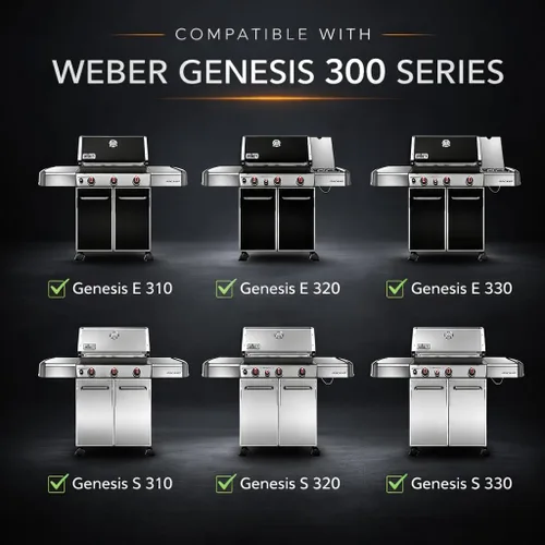 Miniatura 2 de QuliMetal Piezas de parrilla para Weber Genesis 330, quemadores de parrilla para Weber Genesis E330 E320 E310 S310 S320 S330 parrillas de gas