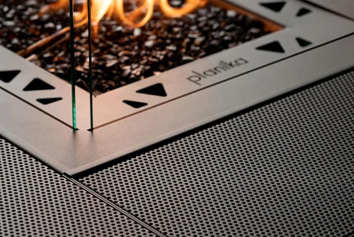 Miniatura 2 de Planika - Mesa cuadrada - Mesa para fogata de gas, calentador de espacio de propano de 35 pulgadas de ancho, mesa de centro para exterior, chimenea