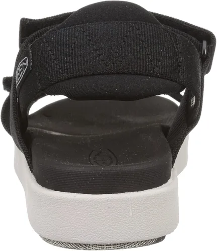 Miniatura 3 de KEEN Elle Sandalias de punta abierta con plataforma elástica para mujer, Negro (BlackVapor)