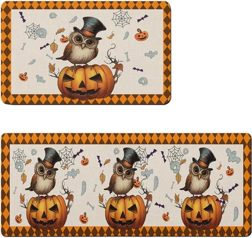 Miniatura 6 de Tapete de baño de Halloween para bañera, antideslizante, de secado rápido y absorbente, de tierra de diatomeas, fregadero de cocina, lavable