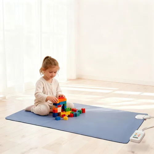 Alfombrillas Calentadas para Piso, Alfombra Calentada con Temperatura Ajustable y Temporizador de 12 Horas, Alfombra Eléctrica Calentada,