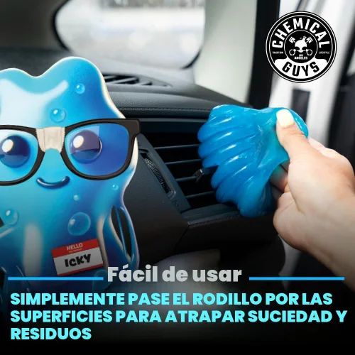 Miniatura 8 de Chemical Guys Sticky Icky - Gel de limpieza para automóvil, manzana verde, limpiador interior de automóvil, limpiador reutilizable para grietas