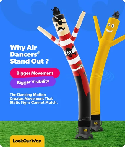 Miniatura 4 de LookOurWay Air Dancers - Accesorio inflable para hombre de tubo – Wacky Waving inflable para promoción de negocios – Ventilador no incluido Pirate