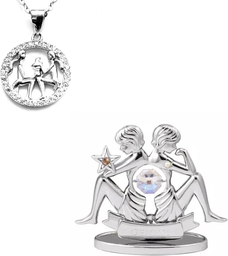 Miniatura 24 de CRYSTOCRAFT Regalo de sagitario, adorno de constelación con cristal austriaco, adorno de cristal de signo del zodiaco, colección de decoración