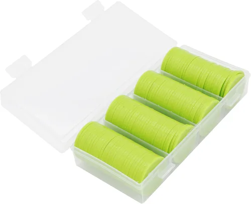 Miniatura 2 de Caja de 1.37 pulgadas de 1.378 in de 120 monedas de conteo para fichas de póquer y monedas de juego (verde césped, 1.378 in/1.37 pulgadas)