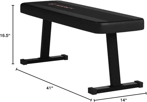 Miniatura 6 de Marcy Banco de pesas plano para entrenamiento de pesas en el gimnasio en casa y ejercicios abdominales