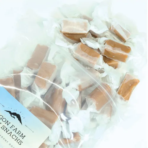 Miniatura 2 de Oregon Farm Fresh Snacks Caramelo gourmet salado – Caramelo de caramelo hecho en Oregon con sal marina y vainilla – Caramelos masticables deliciosos