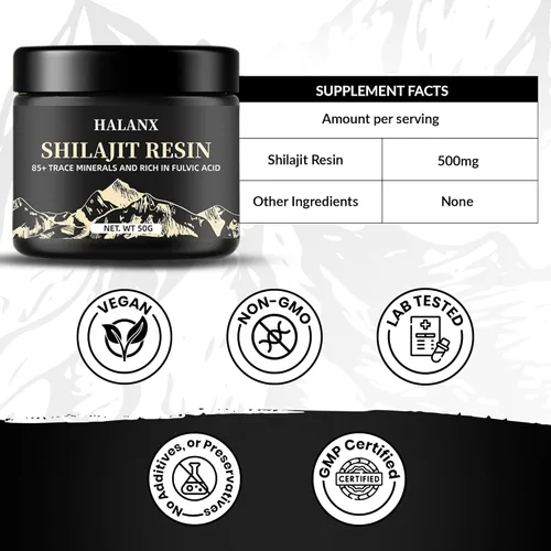 Miniatura 6 de HALANX Resina Shilajit pura del Himalaya – 1.76 onzas de suplementos herbales Shilajit con más de 85 minerales traza 75% + ácido fúlvico Shilajitt